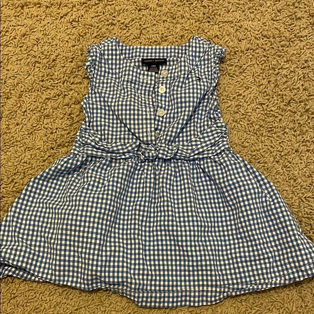 Tommy Hilfiger Blue and White Gingham Dress 24 month